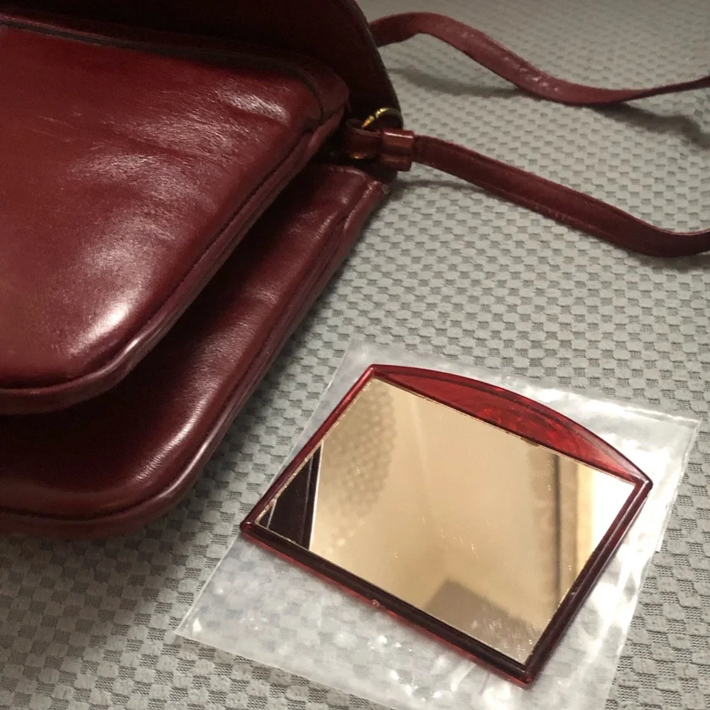 Vintage Etienne Aigner Burgundy/Brown Leather Shoulder Bag